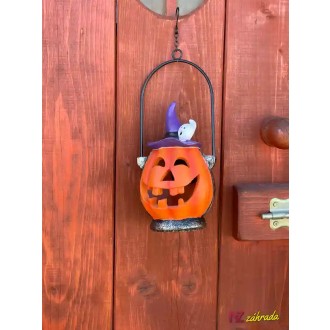 Halloween solárny lampáš tekvica 26,7 cm