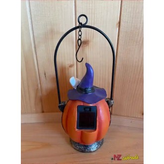 Halloween solárny lampáš tekvica 26,7 cm