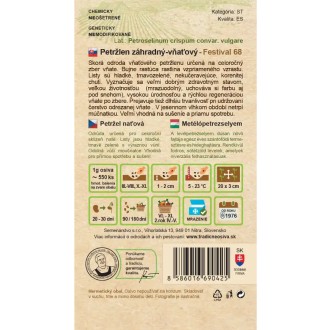 Petržlen záhradný (vňaťový) „Festival 68“